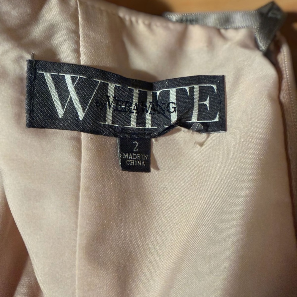 Romantic, Playful Strapless ‘Vera Wang White’ Pink Dress - Picture 6 of 10